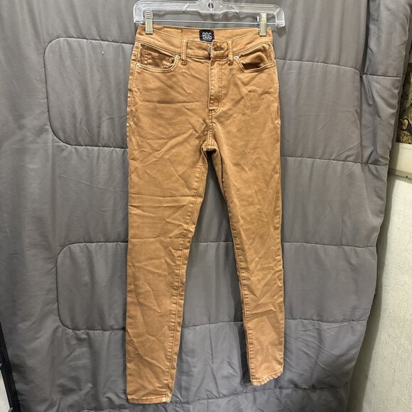 BDG Twig High Rise Skinny Jeans Size 24 Stretch Tan Denim 5 Pocket 24x26 - Picture 4 of 14